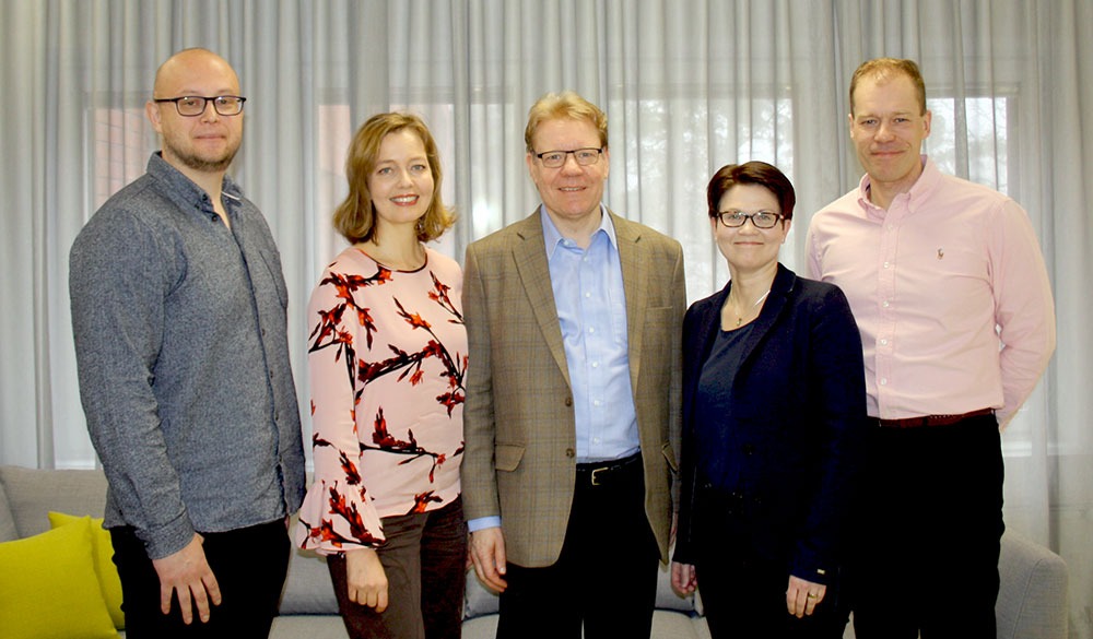 Vasemmalta: Juha Häkkinen (AKT), Heini Polamo (SKAL), Pekka Aaltonen (LogYL), Mari Vasarainen (ALT),